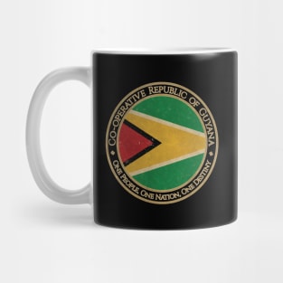 Vintage Co operative Republic of Guyana USA South America United States Flag Mug